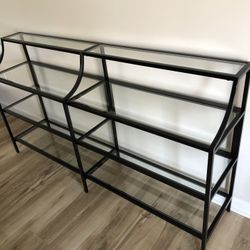 Glass and Metal Shelves/Console Table