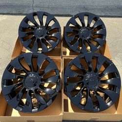 21” Tesla Model Y Uber turbine OEM Rims In New Gloss Black