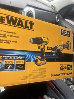 Dewalt drill & grinder 20v with batteries & a charger