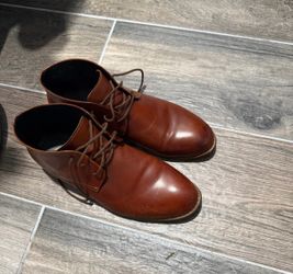 ALDO Brown Leather Chukka Boots Lace Up Ankle Men's Casual Size us 9.5