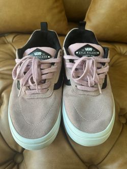 VANS Kyle Walker Men’s Low Top Suede Skate Sneakers Lace-Up Pink Black