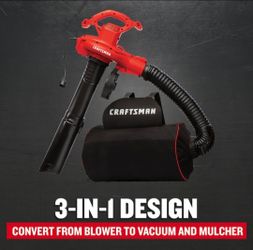 CRAFTSMAN 450-CFM 260-MPH Corded Electric Backpack Leaf Blower