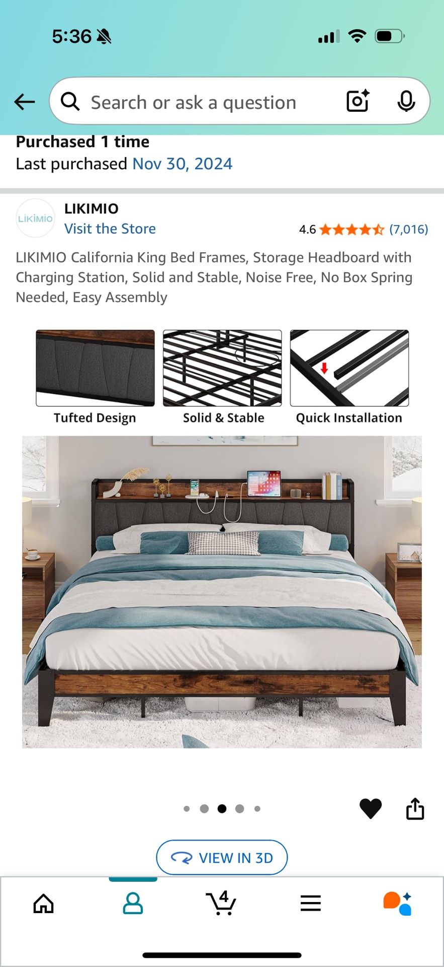 Bed frame-Cal King