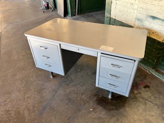 RARE TANKER DESK W/TYPEWRITER TRAY   -can deliver-