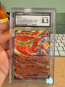 Ho-Oh ex Pokémon (2023) Trading Card Game Classic - 007/034 Charizard & Ho-Oh ex Deck - Holo CGC 8.5
