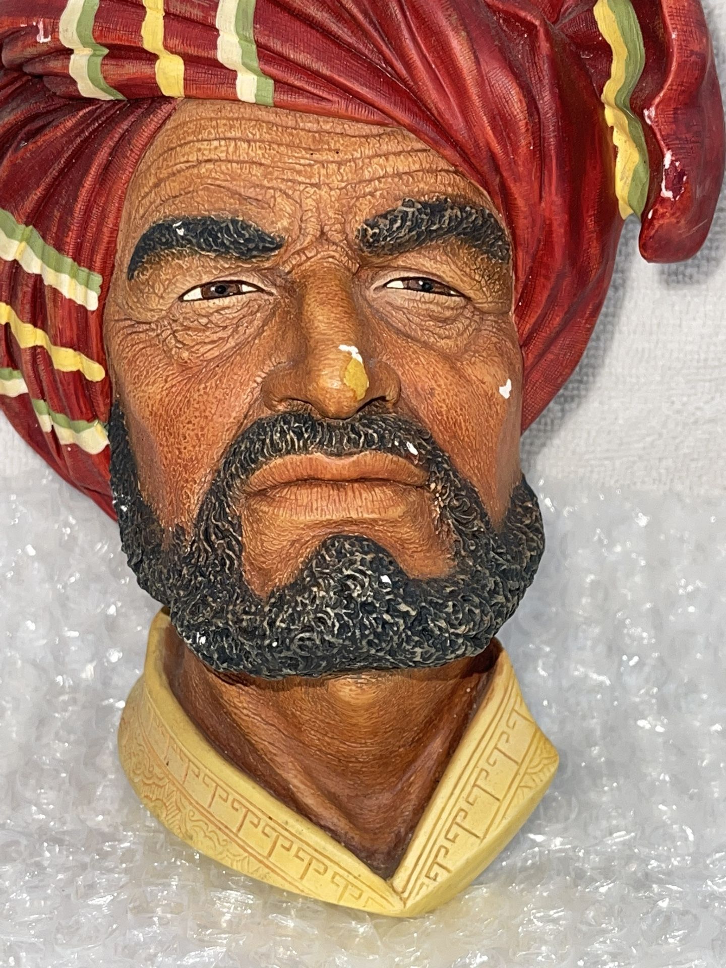 VINTAGE Rare BOSSONS CHALKWARE HEAD MADE in England As is From an estate sale *May have been altered modified or touched up