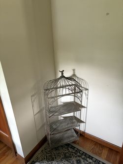 Beautiful Antique Stand With Bird On Top 