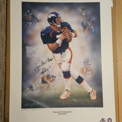 Poster of John Elway #7 Denver Broncos (35/50).  