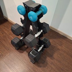Dumbell Set with Rack