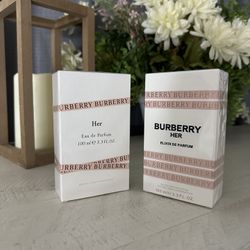 2 BURBERRY HER Perfumes 3.3 FL. OZ