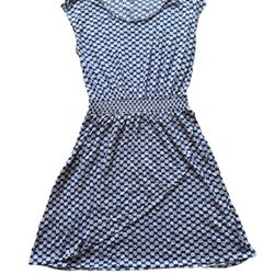 Short Blue/White Sleeveless Dress (M)