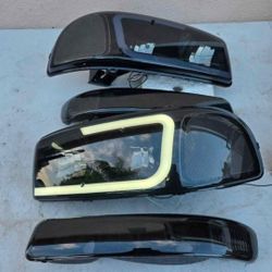 99-06 Gmc Sierra Yukon LED DRL Headlights Luces Micas Calaveras Faros Faroles Focos Headlamps