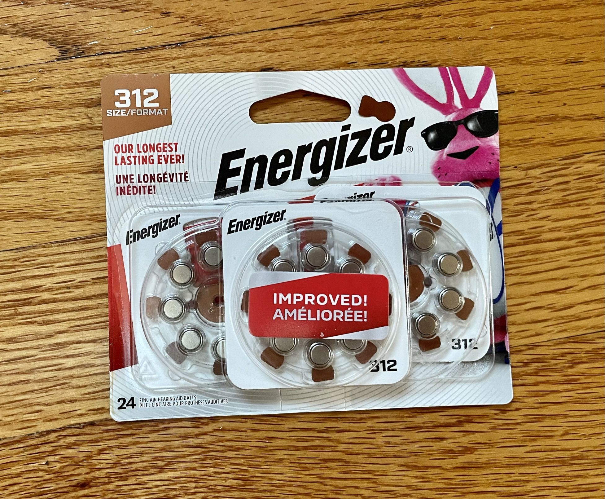 39 Hearing Aid Batteries - Size 312, 1.45 volt