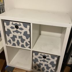 White IKEA Kallax Cube shelf