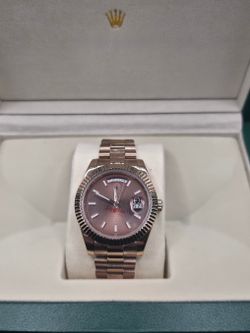 40MM Rose Gold Dial Watch ⌚ Rose Gold Presidential Band