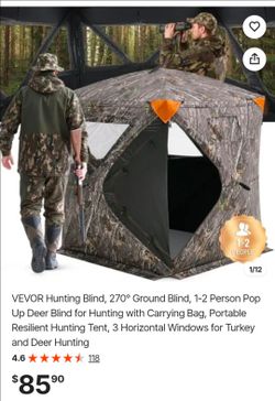 VEVOR 270° Pop-Up Hunting Blind 1-2 Person