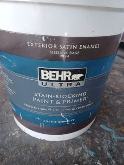 5 gallons exterior satin dark beige paint