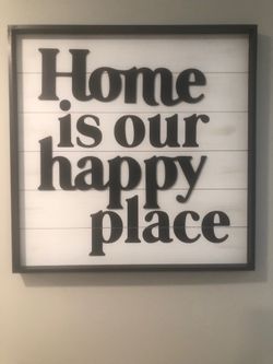 “Home is our happy place” picture 30” x 30”