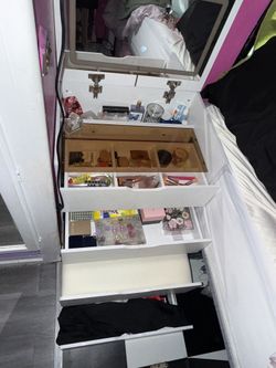 Vanity With Built In Stool