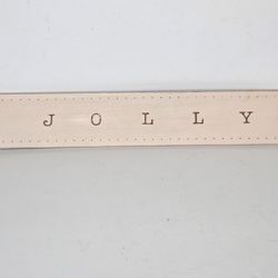 Pink And Gold Long Rectangular Wooden Christmas Wall Sign Decor "Jolly"