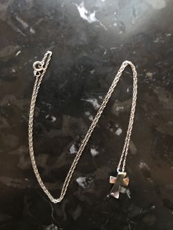 Sterling silver cross with .25 carat diamond