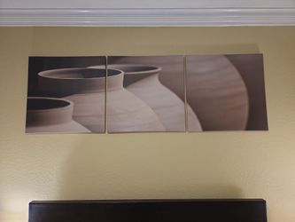 3-Panel Pottery Canvas Wall Art Set