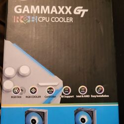 DeepCool GAMMAXX GT CPU cooler. It is a CPU air cooler with RGB lighting.
