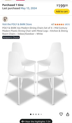 White dining chairs (2)
