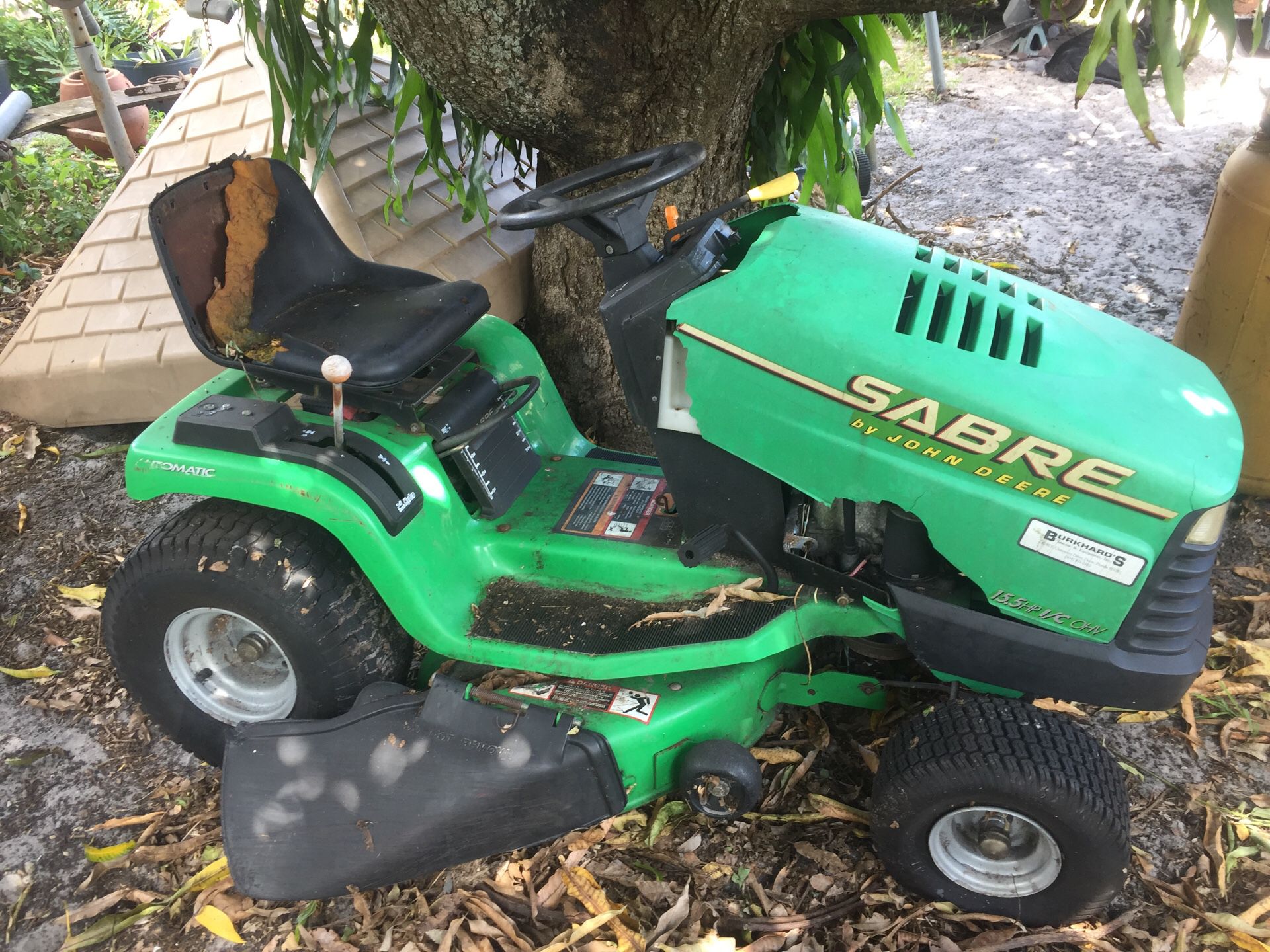 John Deere Sabre riding lawn mower / complete or parts .. Firm