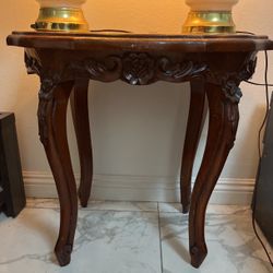Antique French Louis XV Style  Mahogany Side Table 