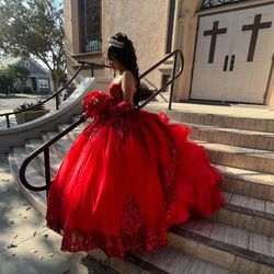 Red Quinceañera Dress 