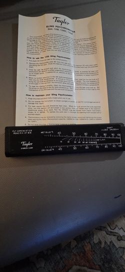 Taylor Sybron Corp Sling Psychrometer