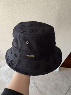 Michael Kors Logo embossed stretch cotton bucket hat. Color: black. One size.