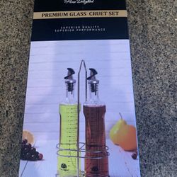 New - Oil & Vinegar Cruet Set By Home Delight