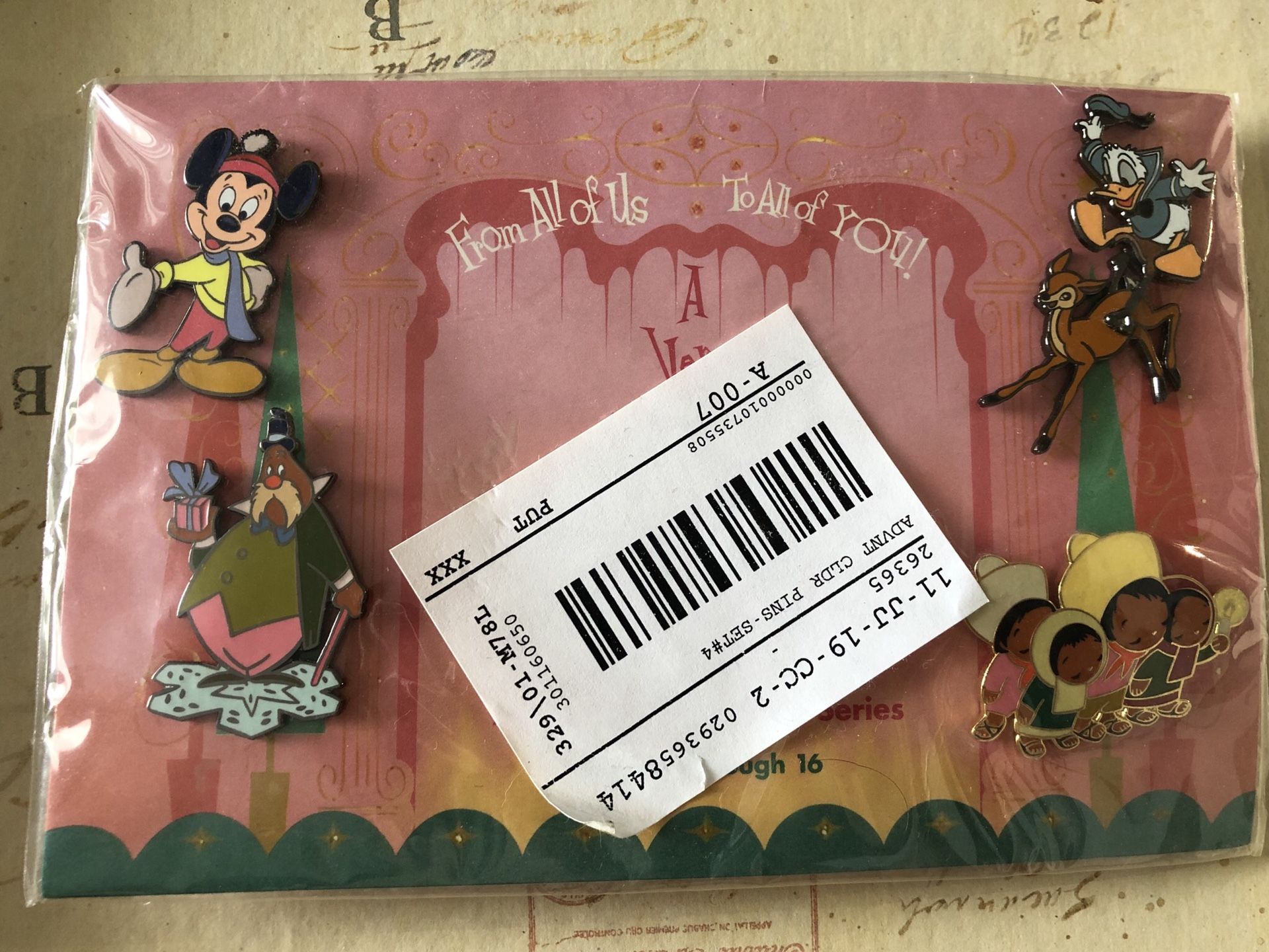 Disney Catalog 2002 Advent Calendar Pin Series Set #4