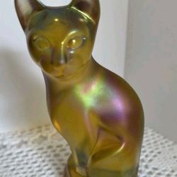 Set Of 2 Like New Rare Fenton Cats