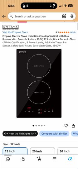Empava IDC12B2 induction cooktop 1800w price firm
