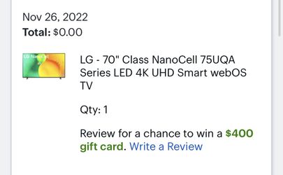 LG 70” Tv