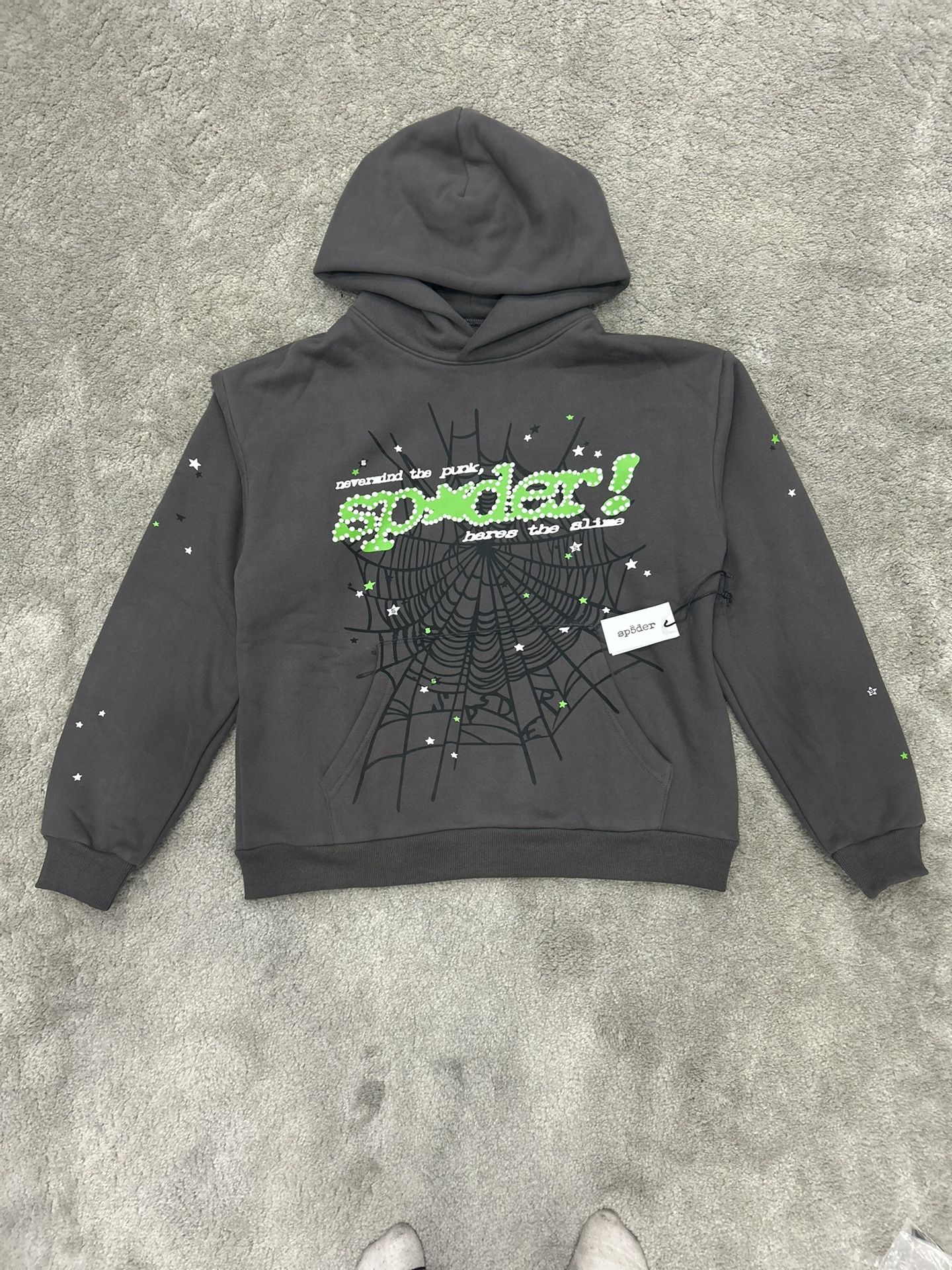 Sp5der Hoodie (Grey Slate V2)