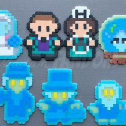 Disney Haunted Mansion Kandi EDC Perler Necklaces 