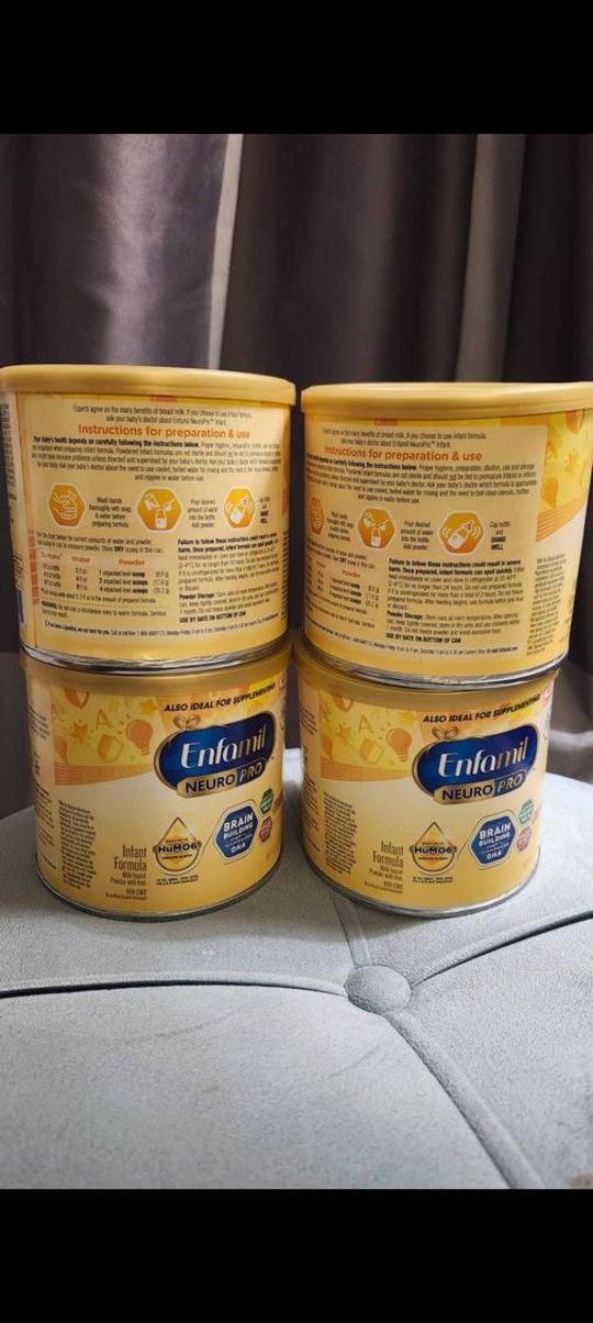 6 ENFAMIL NUERO PRO 7.2 OUNCE CANS AVAILABLE $60 CASH PICKED UP OR $70 CASH DELIVERED ALL BRAND NEW & SEALED