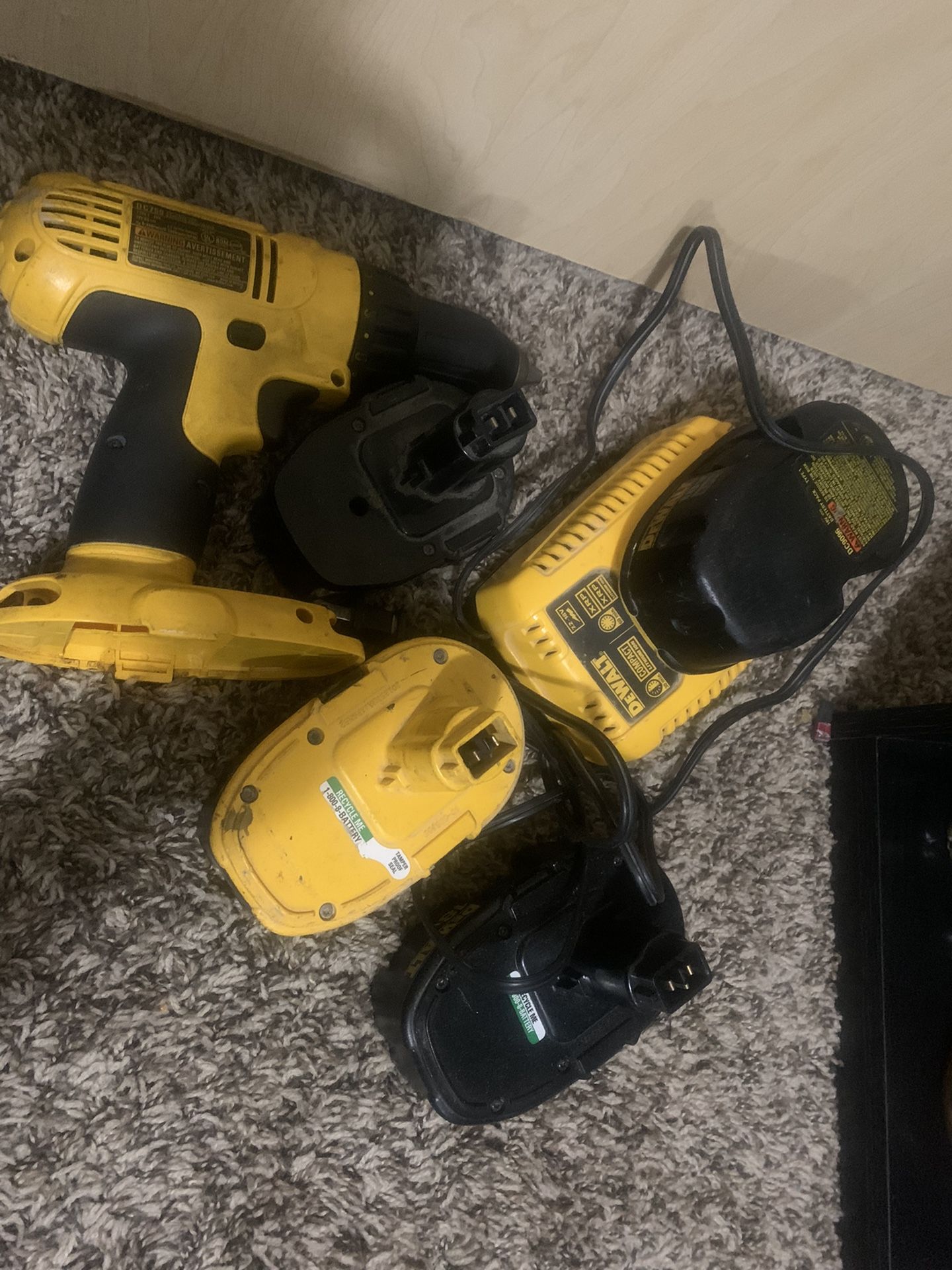 Dewalt Drill And Batteries With Charger