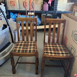 Antique Oak Side Chairs