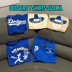 MLB Los Angeles Dodgers Mitchell And Ness, Nike And Primitive Adult T Shirts Size XL