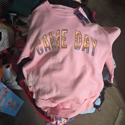 New Football Game Day Pink Large Simply Southern Sweatshirt 