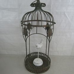 Zaer Ltd. International Garden/Patio Decorative Steel Bird Cage 24" Tall


