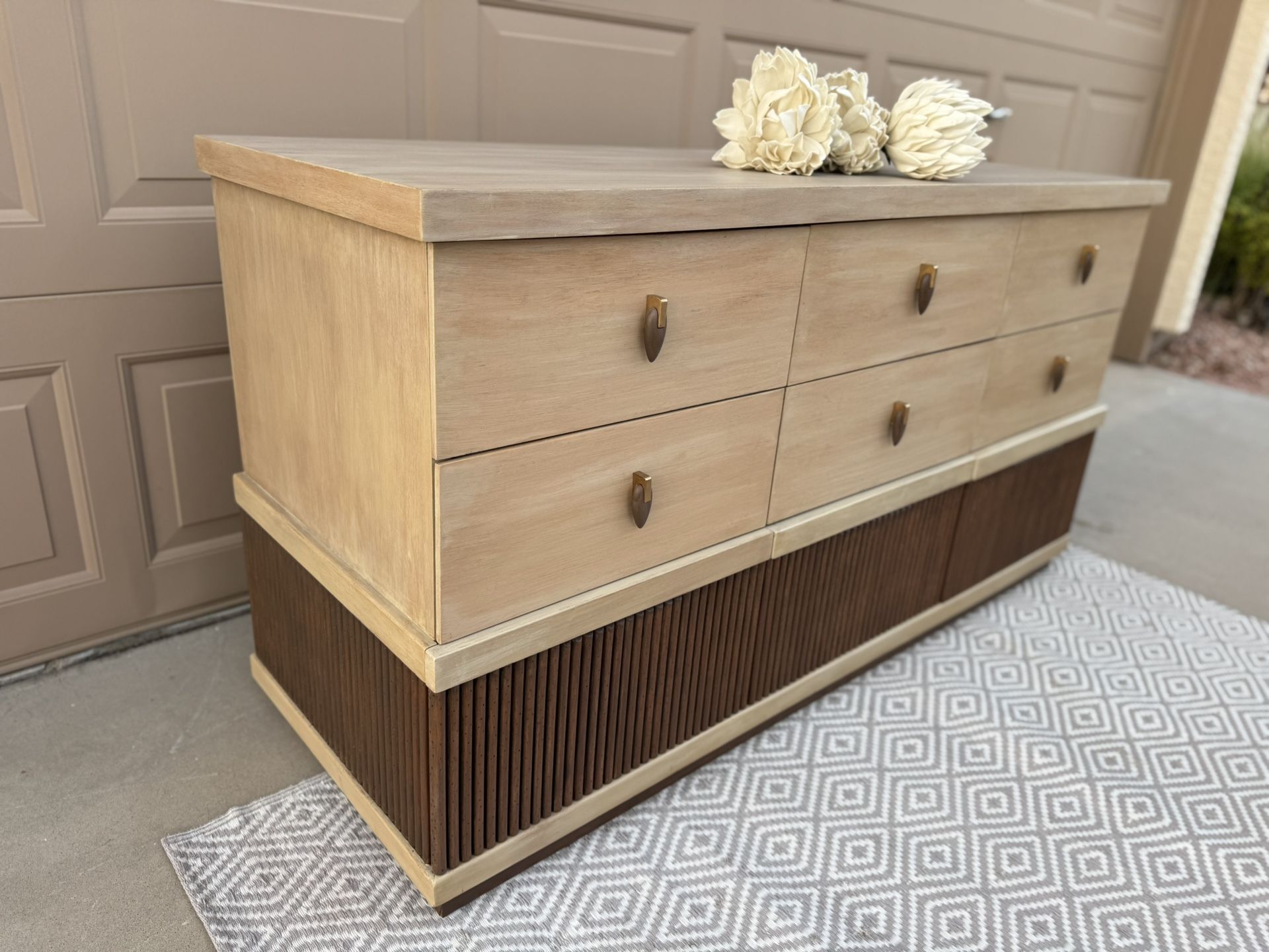 Vintage Wood 9 Drawer Dresser