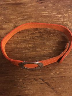 Designer Orange Leather Choker or Collar - Brand new in original package ($15 OBO)
