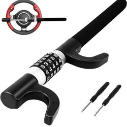 CGYUJISD Steering Wheel Lock, Heavy Duty Anti Theft Car Device, Keyless Car Lock for Vehicle