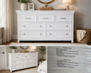 Sorelle Finley Elite 7-Drawer Double Dresser - White